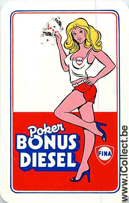 Single Swap Playing Cards Motor Oil Fina Pin-Up (PS18-03A)